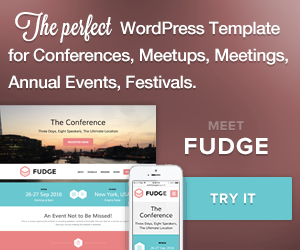 Fudge Premium Conference WordPress Theme