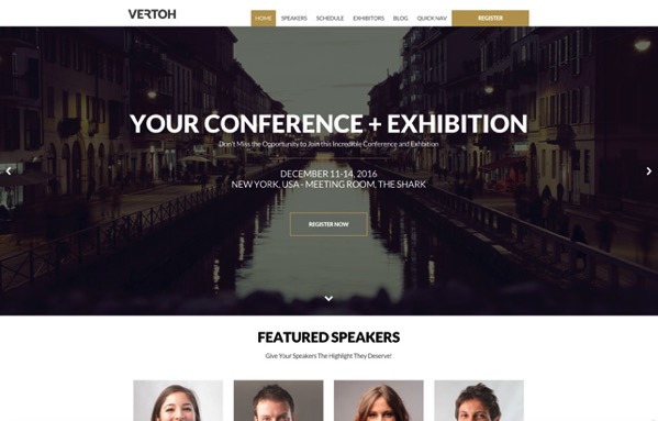 Great speaker/performer profiles function of our event management WordPress theme 