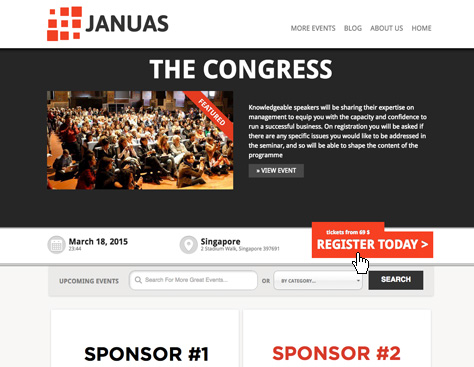 Screenshot of our WordPress multiple conference theme