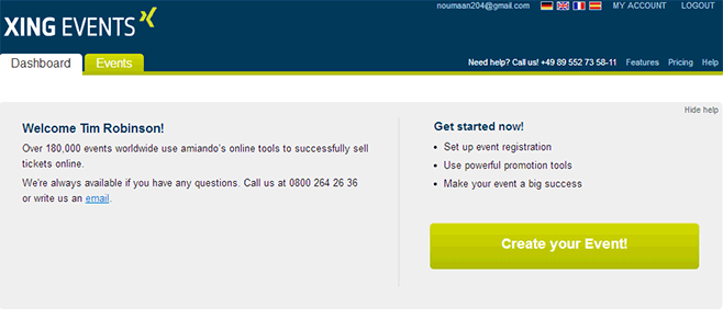XingEvents - Create your event