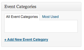 event categories