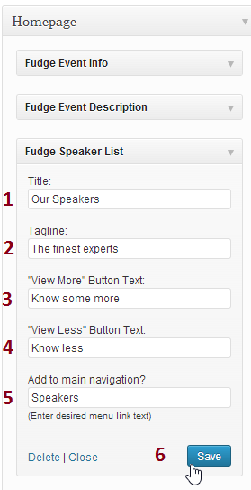 Fudge Speakers List