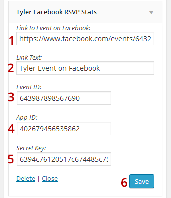 Tyler Facebook Stats Widget