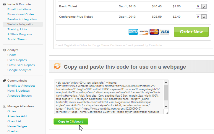 Copy Eventbrite Ticket Form Code