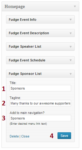 Fudge Event Schedule