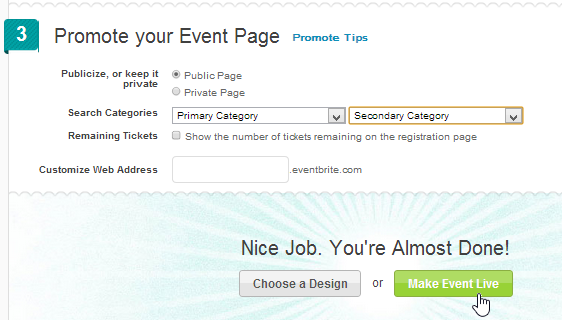 Promote your Eventbrite ticket