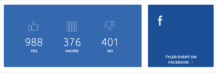 Previewing Tyler Facebook RSVP Stats on Homepage